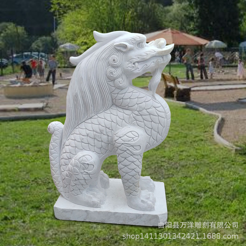 石雕狻猊汉白玉龙生九子神兽囚牛睚眦狴犴饕餮椒图赑屃鸱吻貔貅