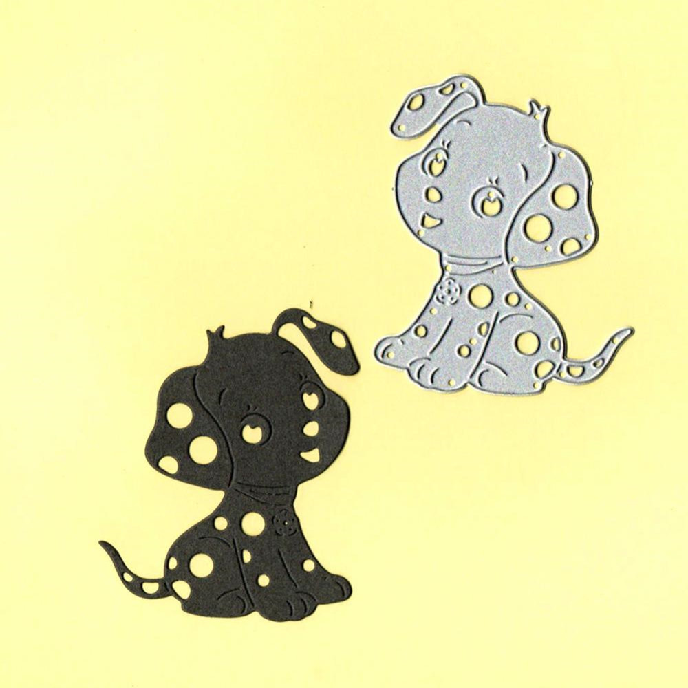 跨境专供可爱小狗压花切割刀模 家用diy贺卡手工切割模版dies