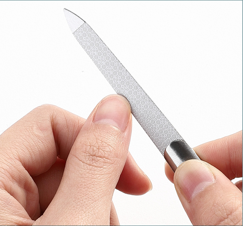 珀司加厚死皮锉不锈钢指甲锉条双面打磨指甲美甲抛光工具现货批发