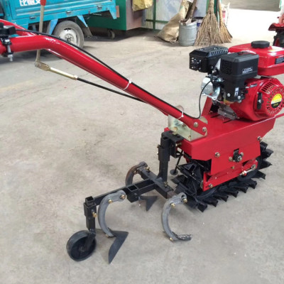 垄间耕种单履带微耕机 小型开沟施肥履带耕地机 扣半犁翻土机