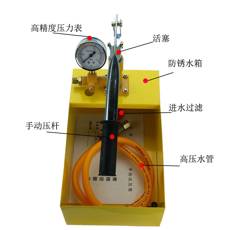 批发25公斤试压泵手动试压泵打压机ppr水管试压机手动打压泵