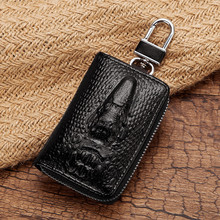 厂家直供新款欧美时尚汽车钥匙包男女适用鳄鱼纹PU皮简约钥匙包套