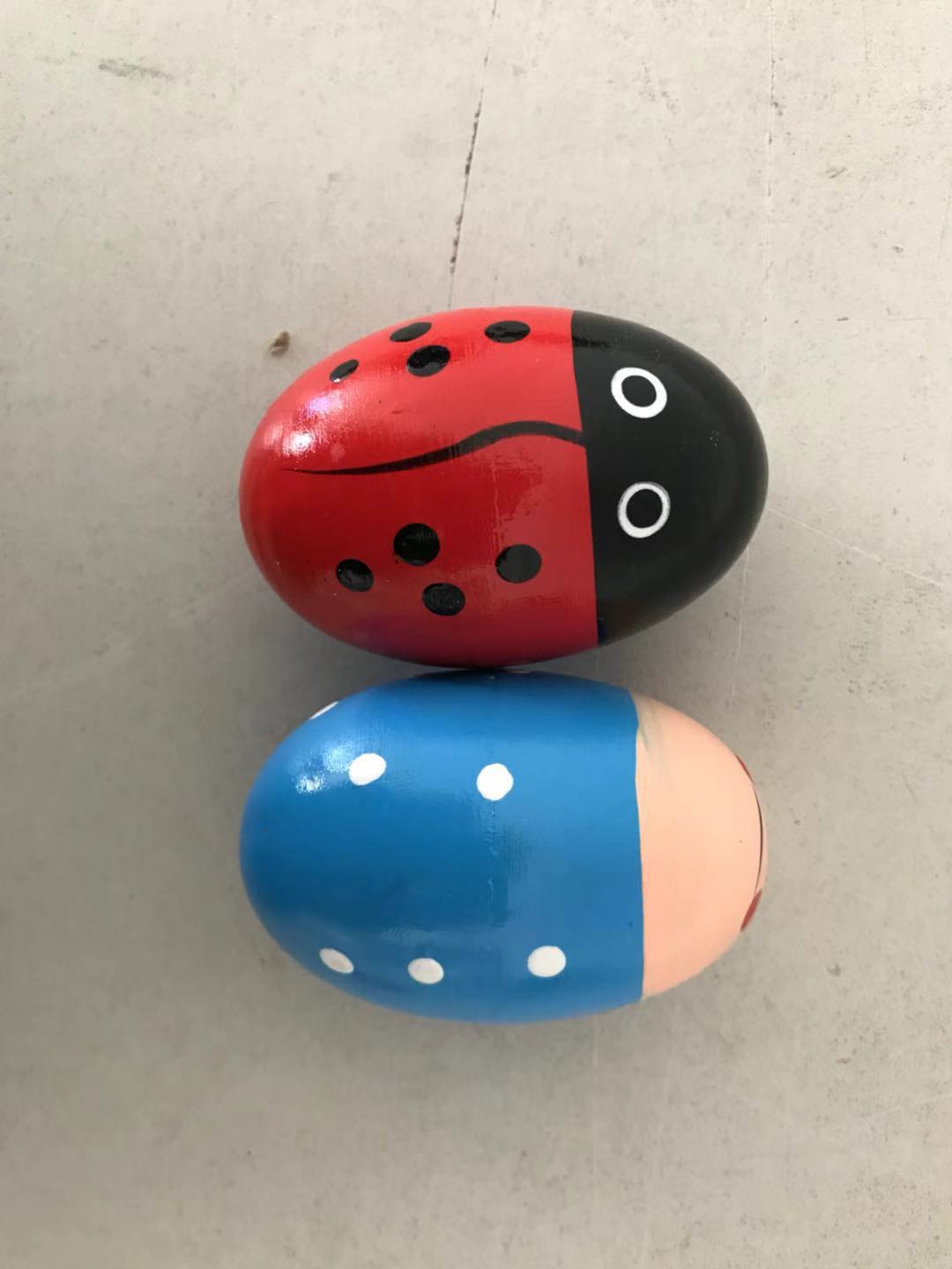 奥尔夫婴幼儿童乐器木制卡通多彩沙蛋沙球 早教安抚玩具