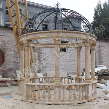 欧式景观亭子 花岗岩石材凉亭工厂直销别墅景区花园圆形亭子定制