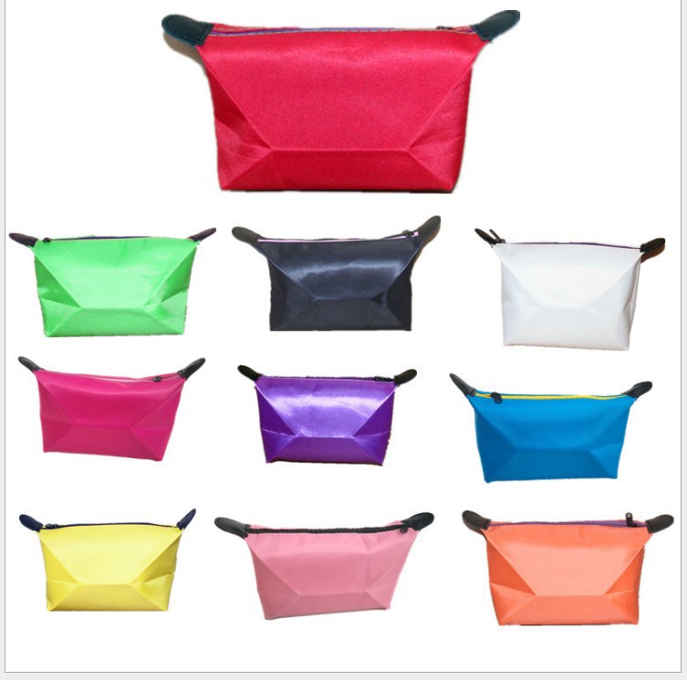 Dumpling Storage Cosmetic Bag Candy Color Folding Dumpling Storage Bag Ingot Makeup Wash Women's Bags