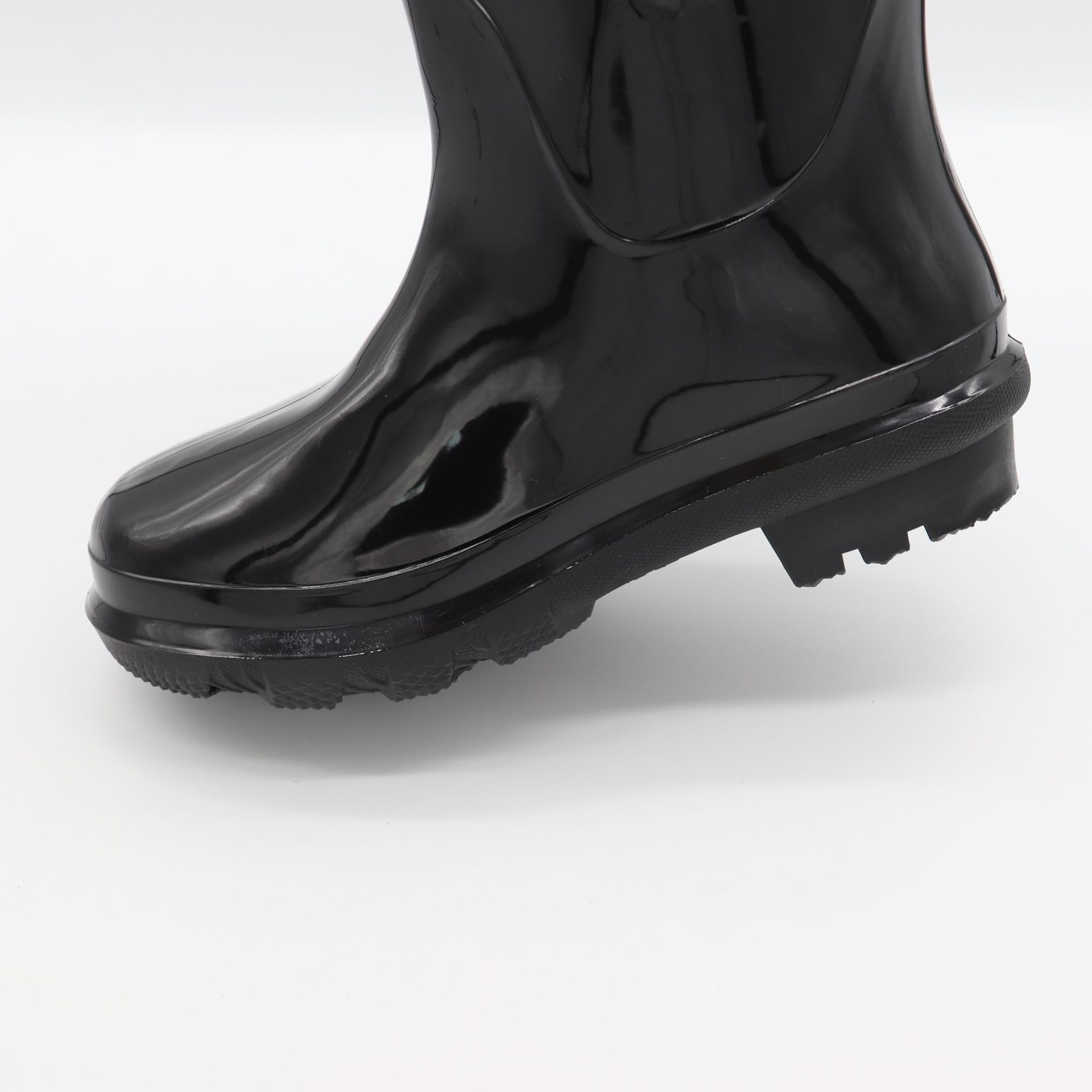 新款喜步佳808 2男士黑底中筒雨鞋耐磨防滑舒适柔软雨鞋厂家直销