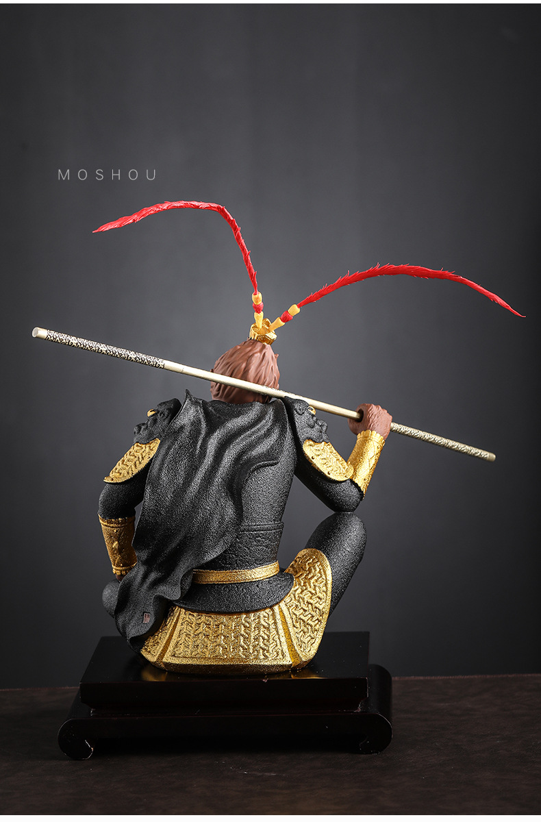 大号齐天大圣玄关摆件 中式描金38cm高孙悟空高端礼赠商务送领导