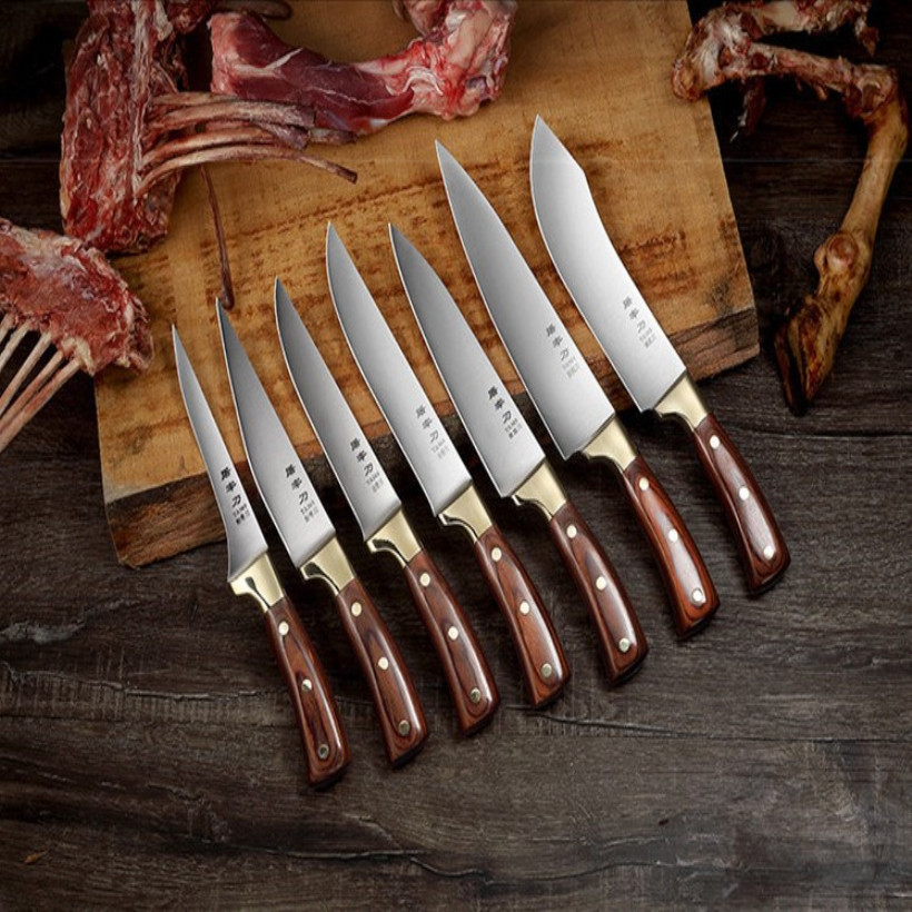 屠宰刀剔骨刀杀猪刀杀牛羊厨房专用割肉刀铜头主厨刀放血刀牛肉刀