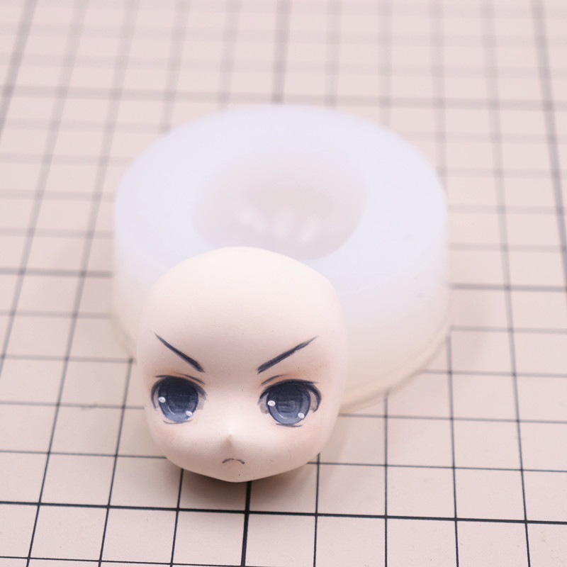 q版粘土万用硅胶脸模 人脸模具 馒头脸 包子脸 有眼窝 有鼻子脸模