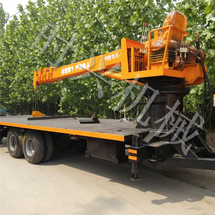 拖拉机牵引吊 6吨平板全液压平板起重机 拉电线杆用吊装机厂家