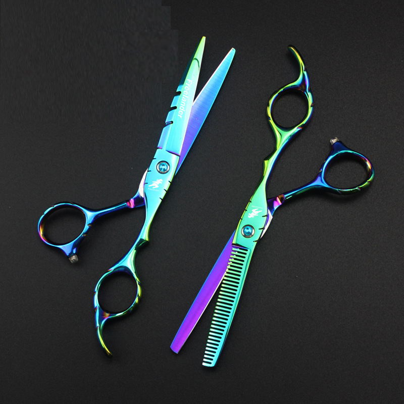 神行者三丫 sy绿色个性 美发剪刀 理发剪 平剪 刘海剪 牙剪 打薄