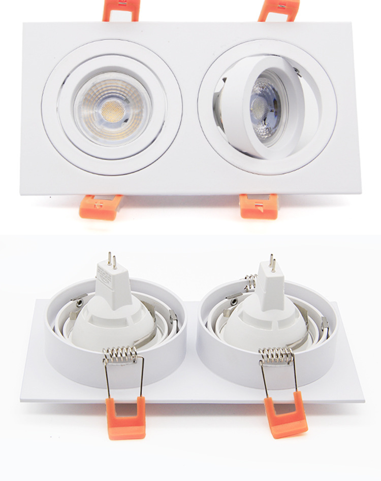 圆形可调mr16 gu10灯杯支架射灯面环天花筒灯灯架射灯罩外壳
