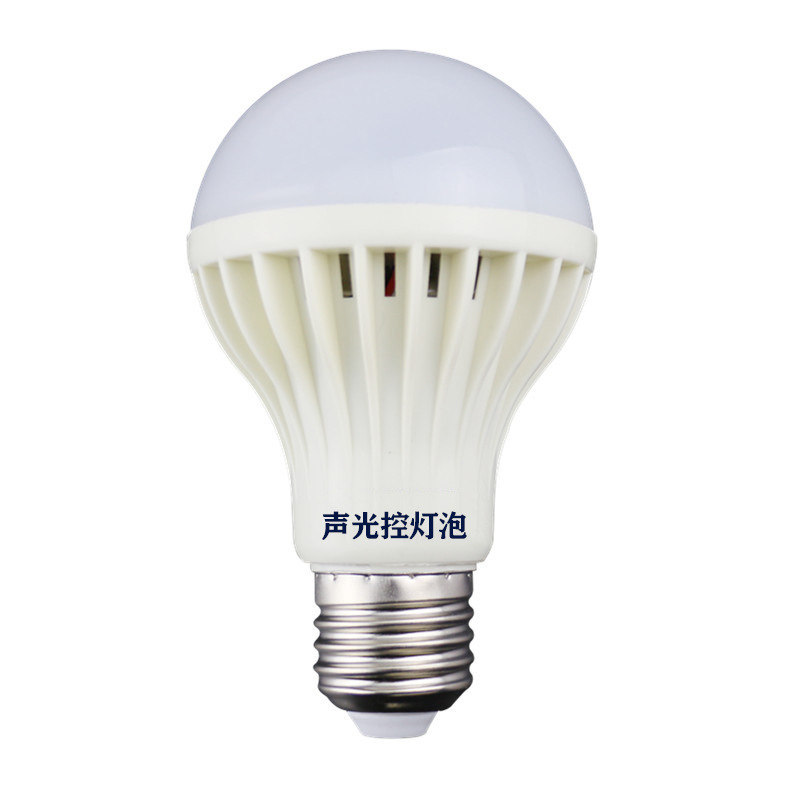 Explosion-Proof Voice Control + Light Control Bulb 3W 5W 7W 9W 12W Corridor Light Intelligent Sound and Light Control LED Bulb