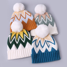 秋冬新款兔毛毛线针织帽女杨紫同款毛球套头帽韩版学生保暖帽子