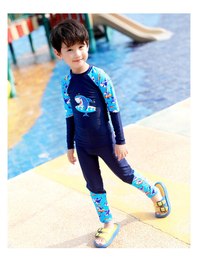 佑游儿童游泳衣男童分体宝宝中大童小孩婴幼儿学生游泳裤泳装套装