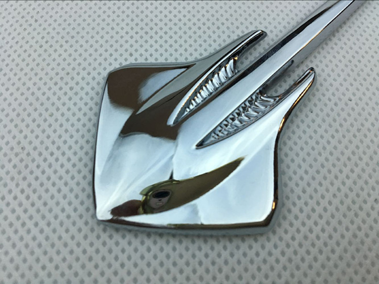 汽车3d个性金属改装黄貂鱼车标 立体贴标 叶子板黄貂鱼侧标车身贴