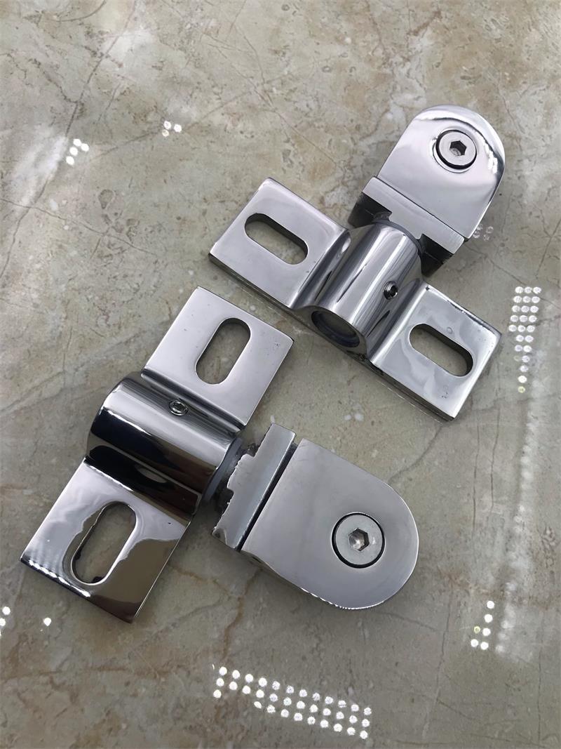 淋浴房配件 不锈钢玻璃门转轴飞机夹 浴室房旋转门轴天地夹批发