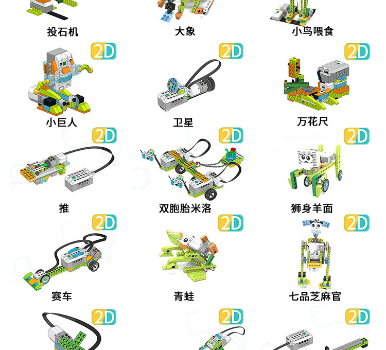 兼容乐高wedo2.0少儿机器人编程科教教具45300小颗粒积木机械动力