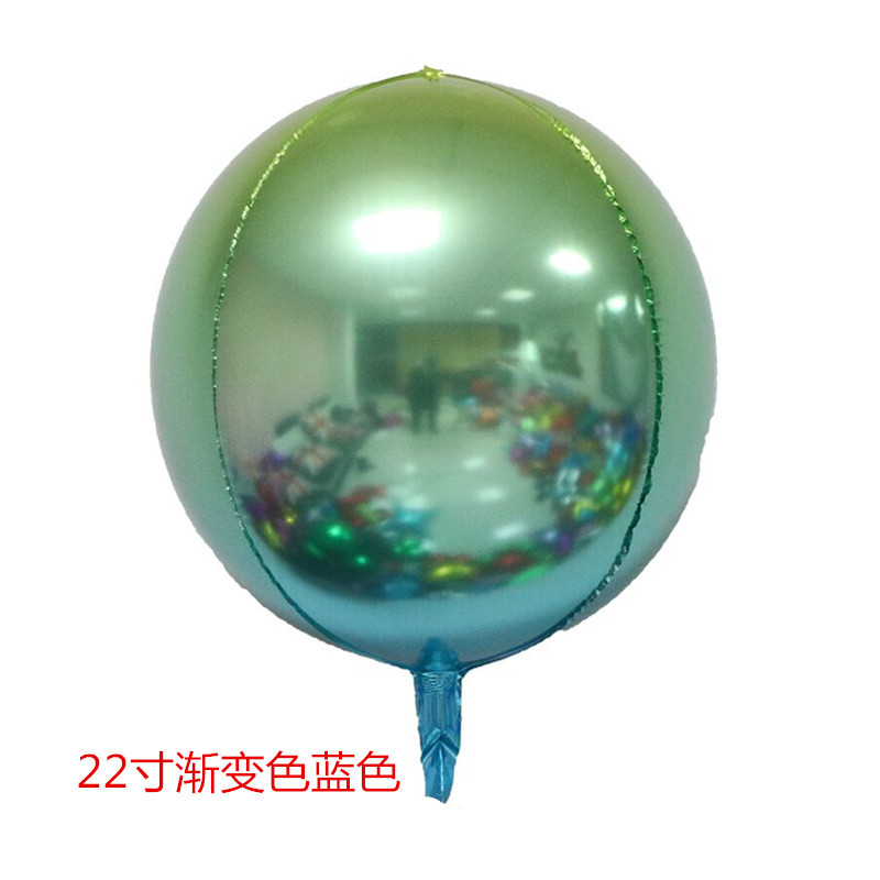 New 22-Inch 4D Gradient Color Series Carnival Festival Aluminum Foil Balloon Wholesale Birthday Party Decoration