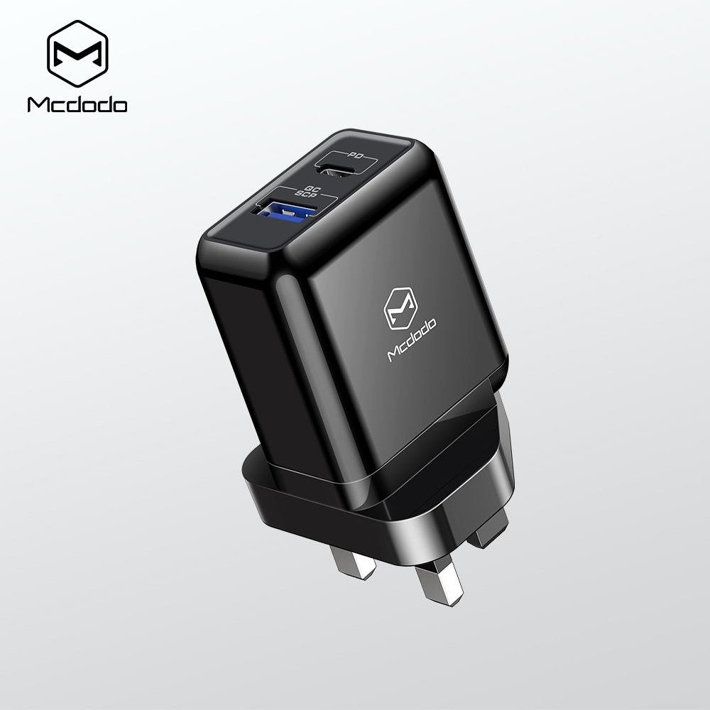 麦多多 斯玛特tc-061pq pd qc3.0双口pd快充手机充电器 英规18w