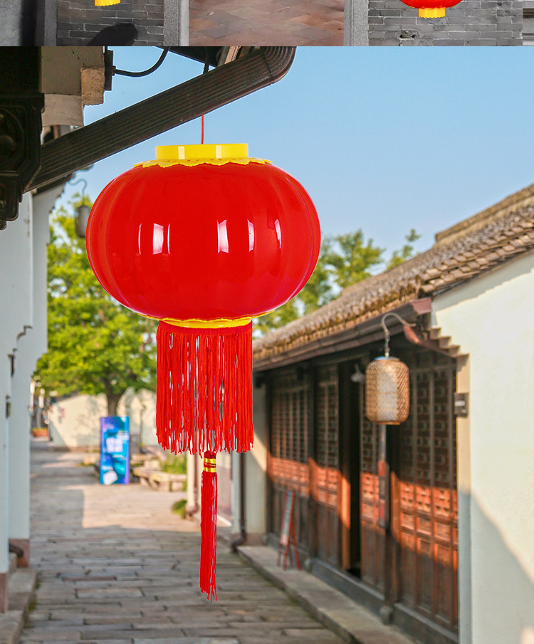 亚克力led灯笼户外防水防晒塑料灯笼街道工程亮化装饰红灯笼