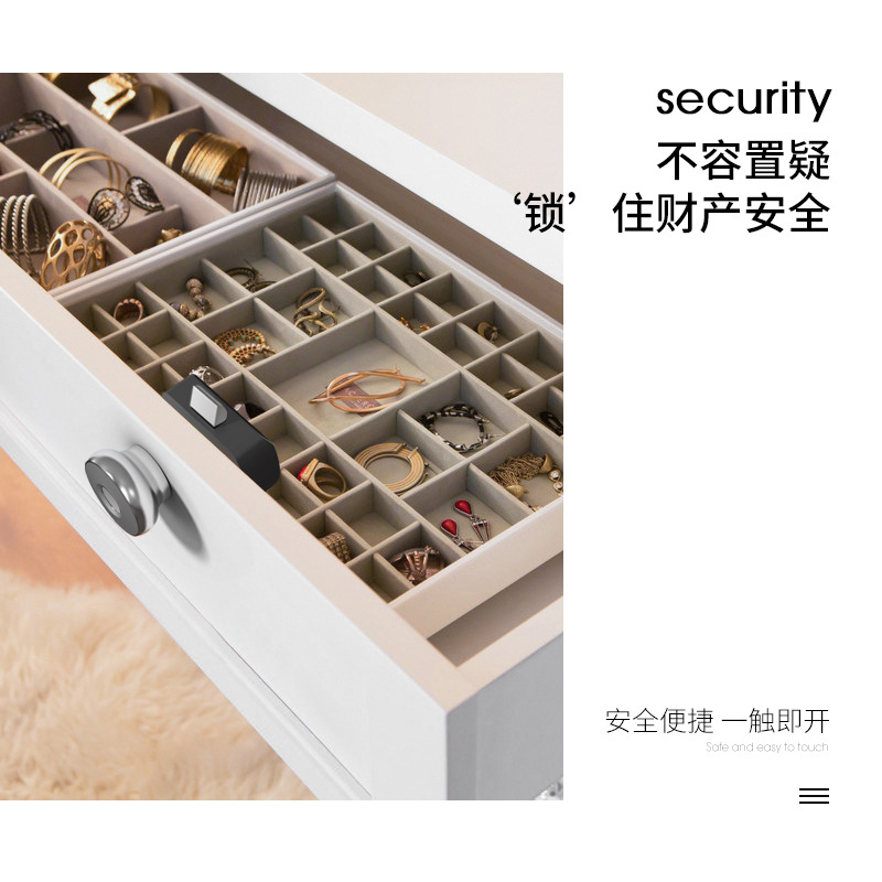 Smart Drawer Lock Fingerprint Lock Cabinet Lock Cabinet Door Lock Fingerprint Furniture Lock Drawer Shoe Cabinet Security Lock