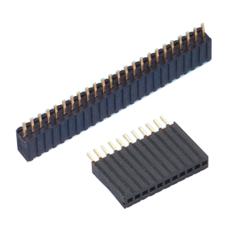 排母连接器_1.27mm间距排母 单排y型母座 塑胶排针排母 - 阿里巴巴