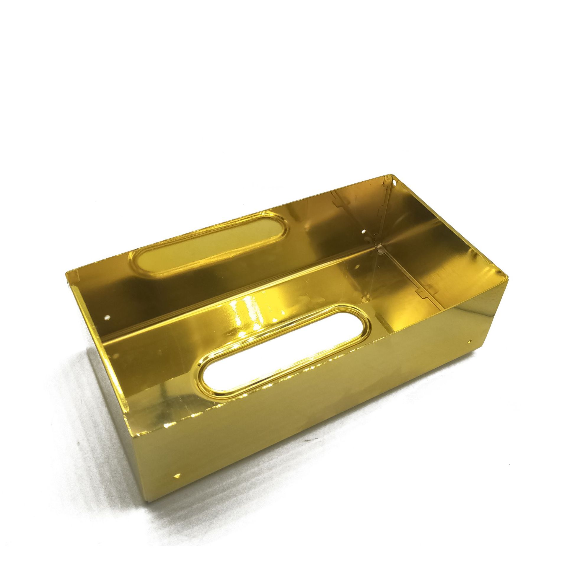 纸巾盒电镀金 不锈钢镀金加工喷油水镀 深圳五金表面处理加工