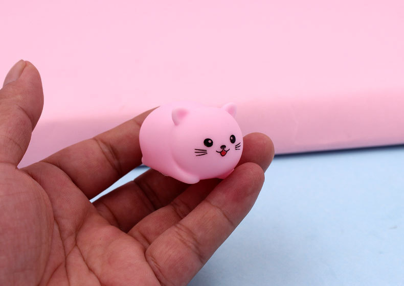 新款软萌可爱粉色猫咪捏捏叫夜市地推广告促销捏捏乐减压发泄玩具