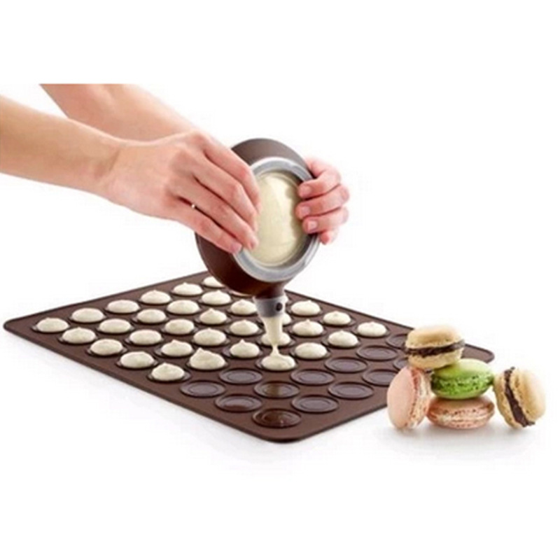 Sike Large and Small Macaron Decorating Nozzle Pot Pattern Decorating Tool Mounting-Pattern Device 48 Hole Silica Gel Pad 30 Hole Macaron Pad