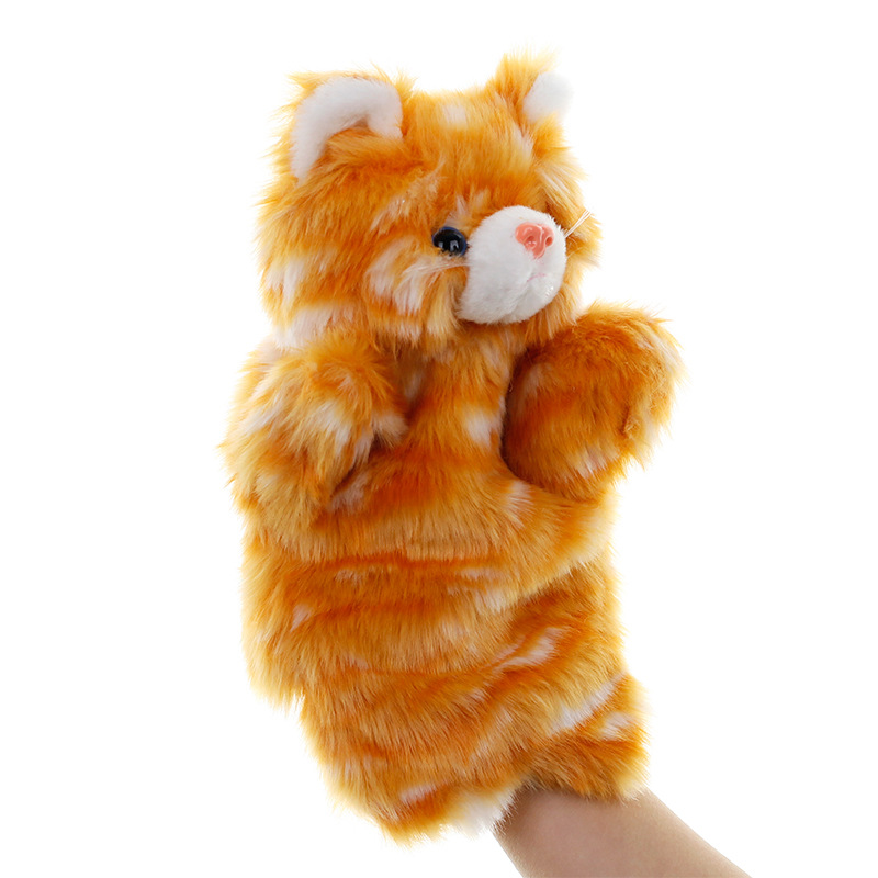 新款小猫动物毛绒玩具手偶儿童玩具家庭亲子游戏玩偶幼儿园讲故事