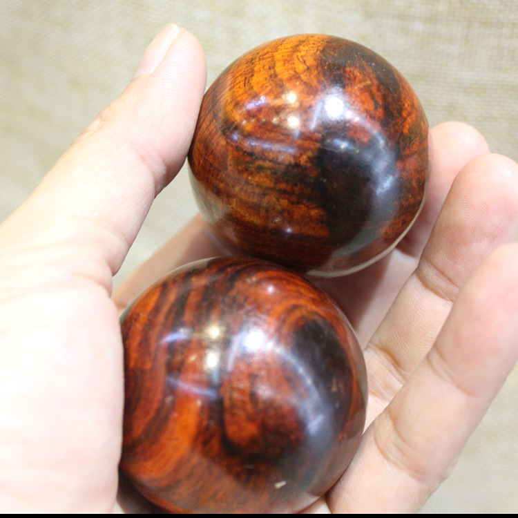 供应批发红木实木健身球 老挝大红酸枝健身直径5厘米手球 手把件