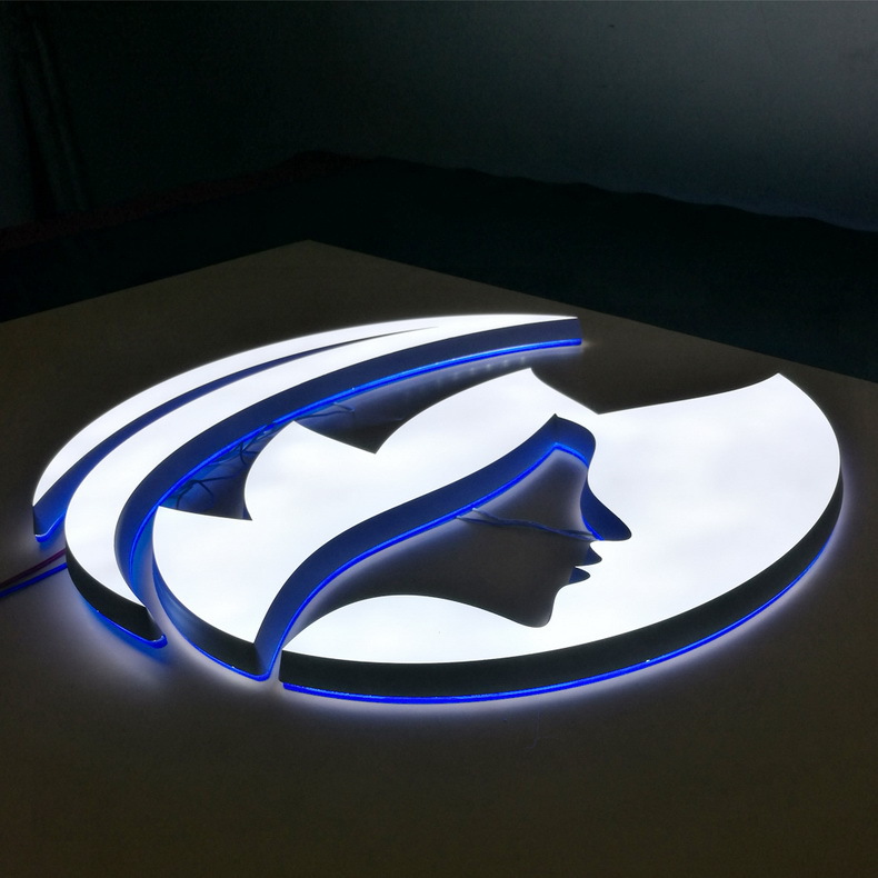 异形发光logo定制 门头发光迷你招牌 无边双面led发光字定制