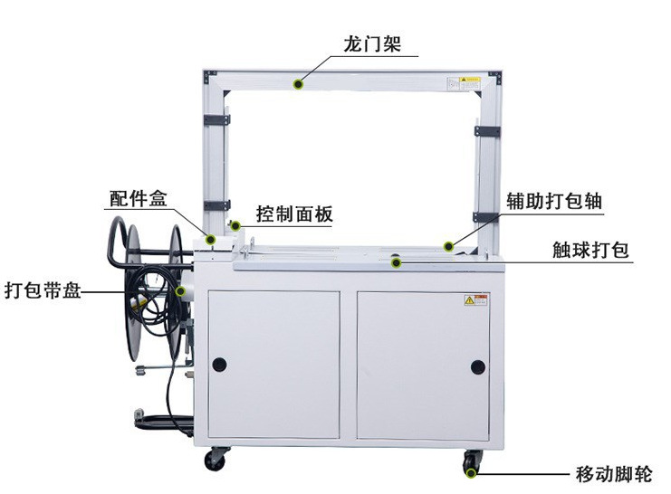 批发高台纸箱pp带热熔自动打包机 食品家电纸箱全自动打包捆扎机