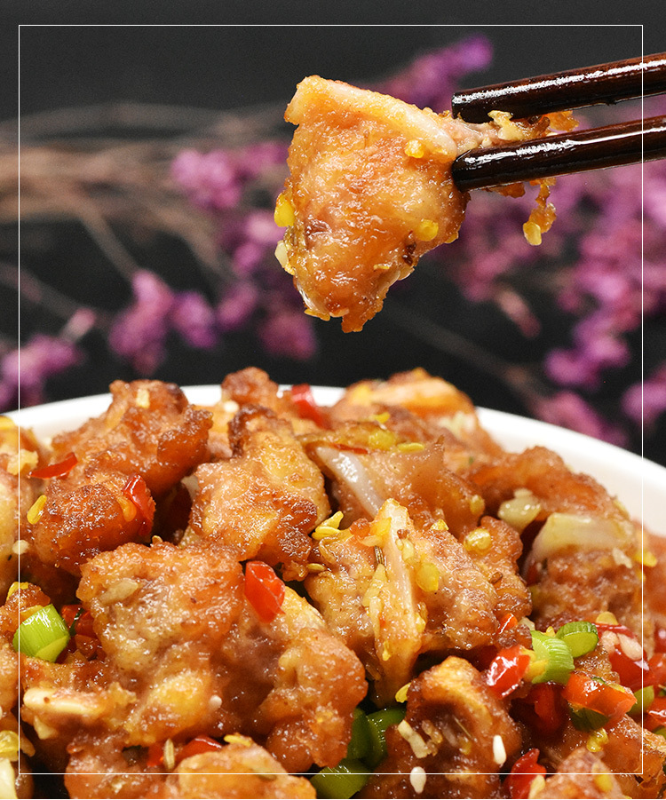 孜然脆骨350g酒店饭店特色菜食材炒干锅猪脆骨半成品美食私房菜