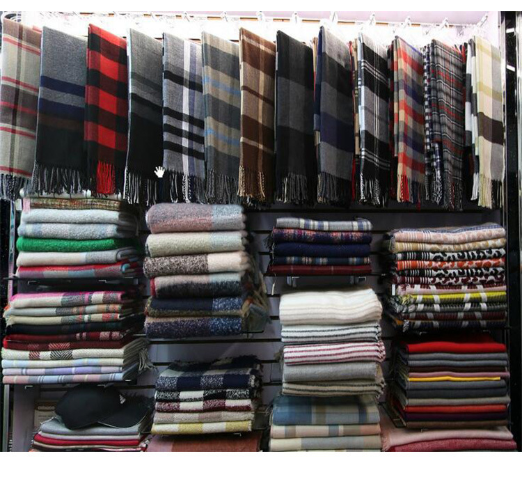 [Scarf Collection] Autumn and Winter Cashmere-like Solid Color Plaid Scarf Foreign Trade Live Broadcast Stall Supply Good Quality Warm
