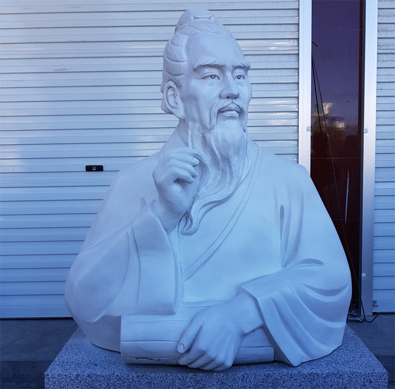 石雕张仲景人头像定制 工厂直销现货大理石医学人物雕塑摆件定制