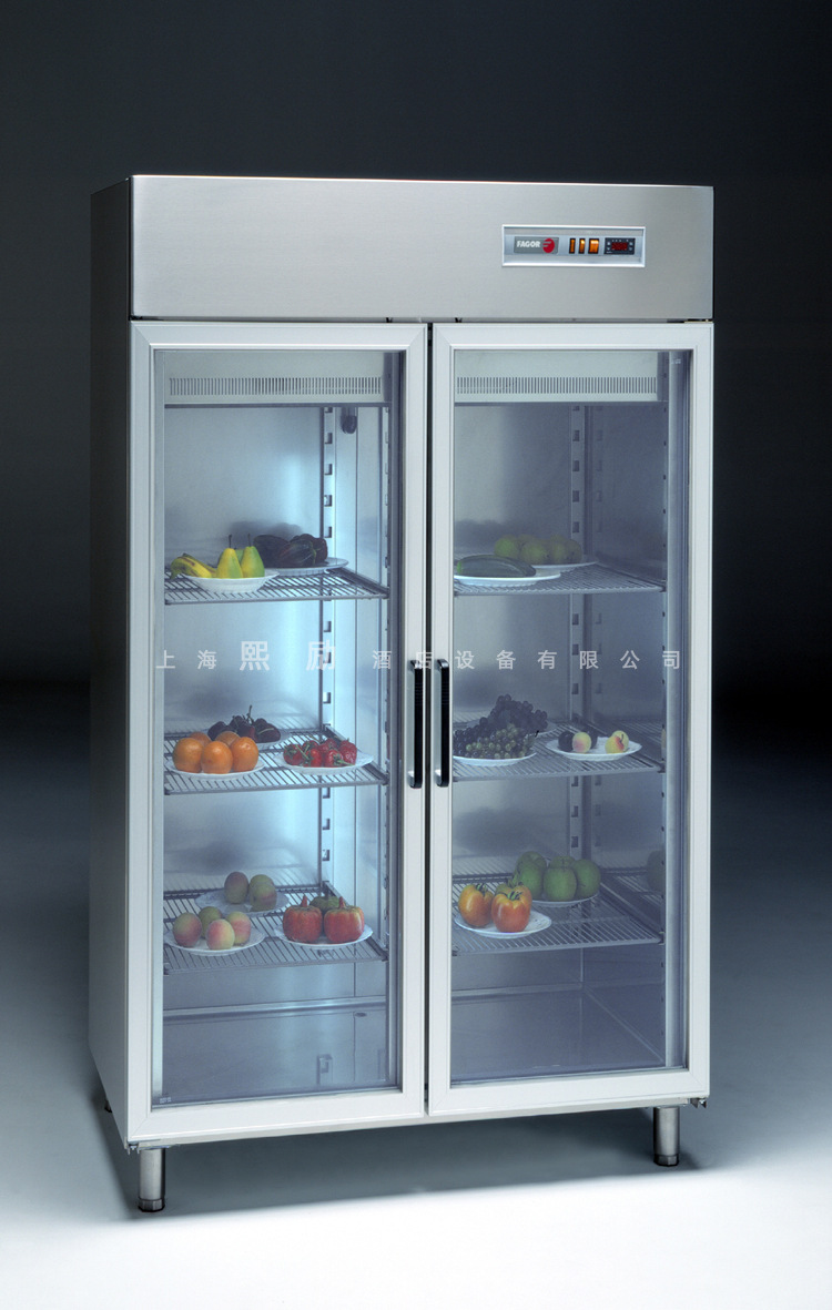 商用立式展示柜法格陈列柜 aep-1602 两大玻璃门冷藏冰箱酒吧冰柜