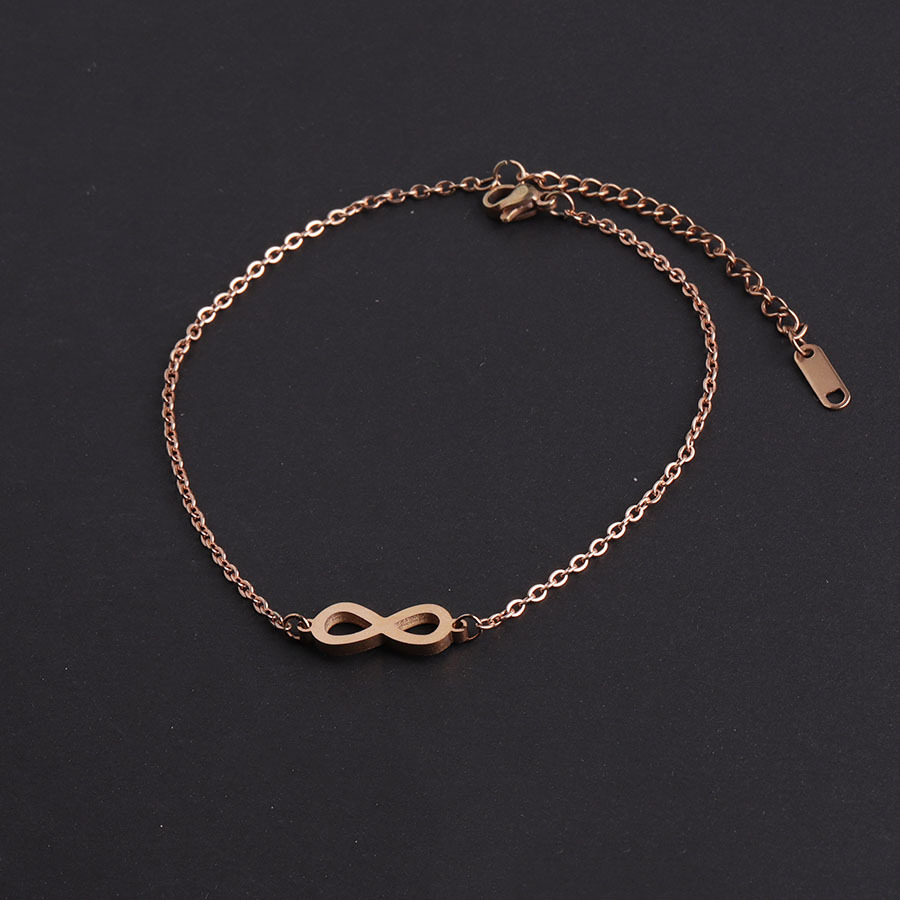 镜面不锈钢 infinite 无限大无限永恒手链 数字8手链 17 6cm