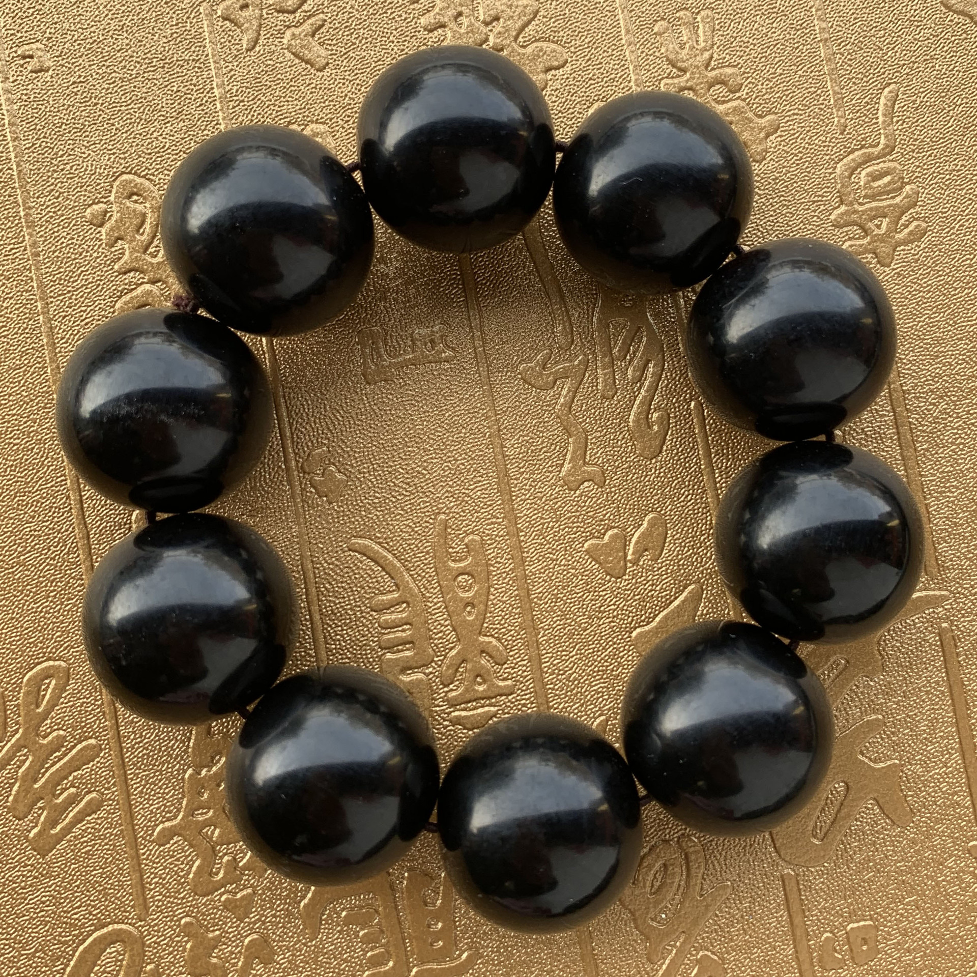 牛角佛手串黑牦牛黑水牛角手串佛珠牛角手链牛角梳子厂家批发加工