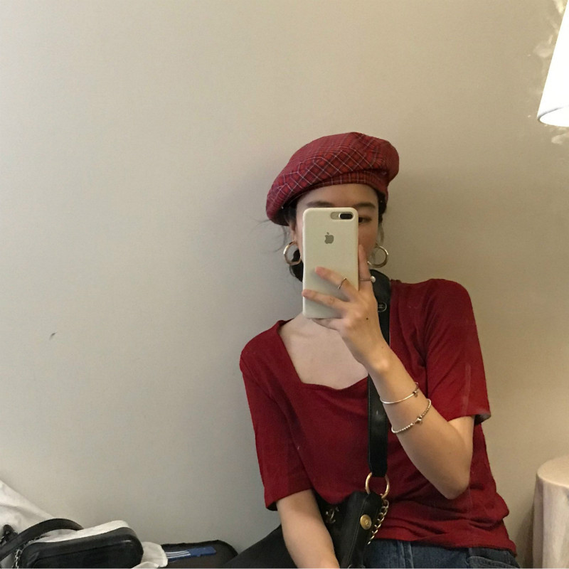 泫雅风ins网红贝雷帽女日系夏季薄款潮韩版百搭复古画家帽子