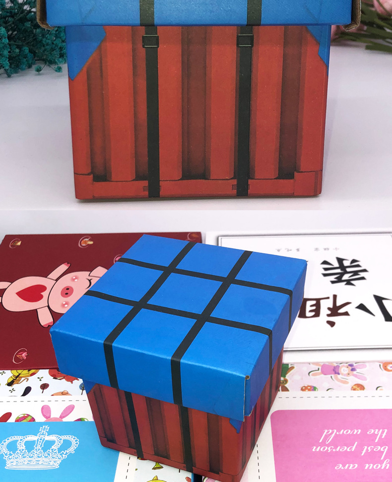 厂家零食盒子创意吃鸡空投箱零食纸盒苹果夜圣诞节苹安果空投礼盒