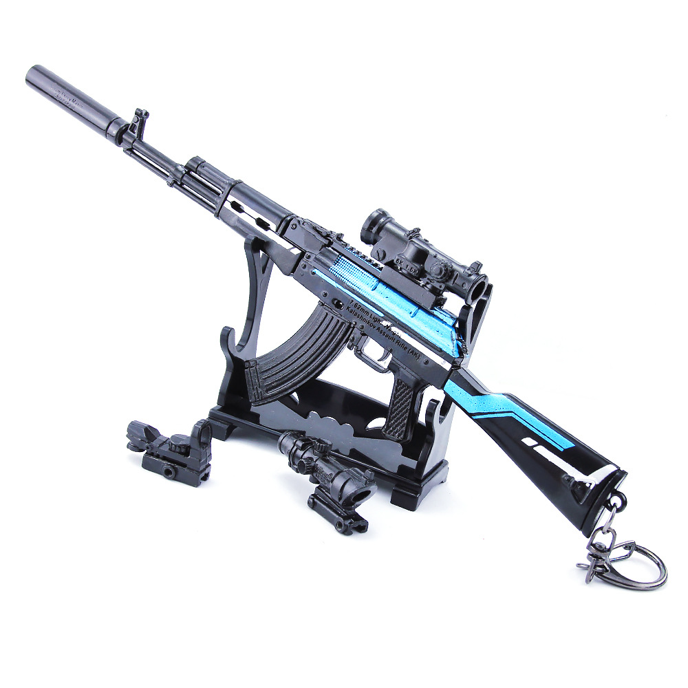 绝地和平周边 影袭akm合金枪模型玩具 24cm中号珍藏版 带倍镜配件
