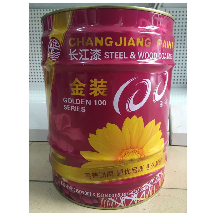 长江金装100系列醇酸面漆钢结构漆中绿 15kg