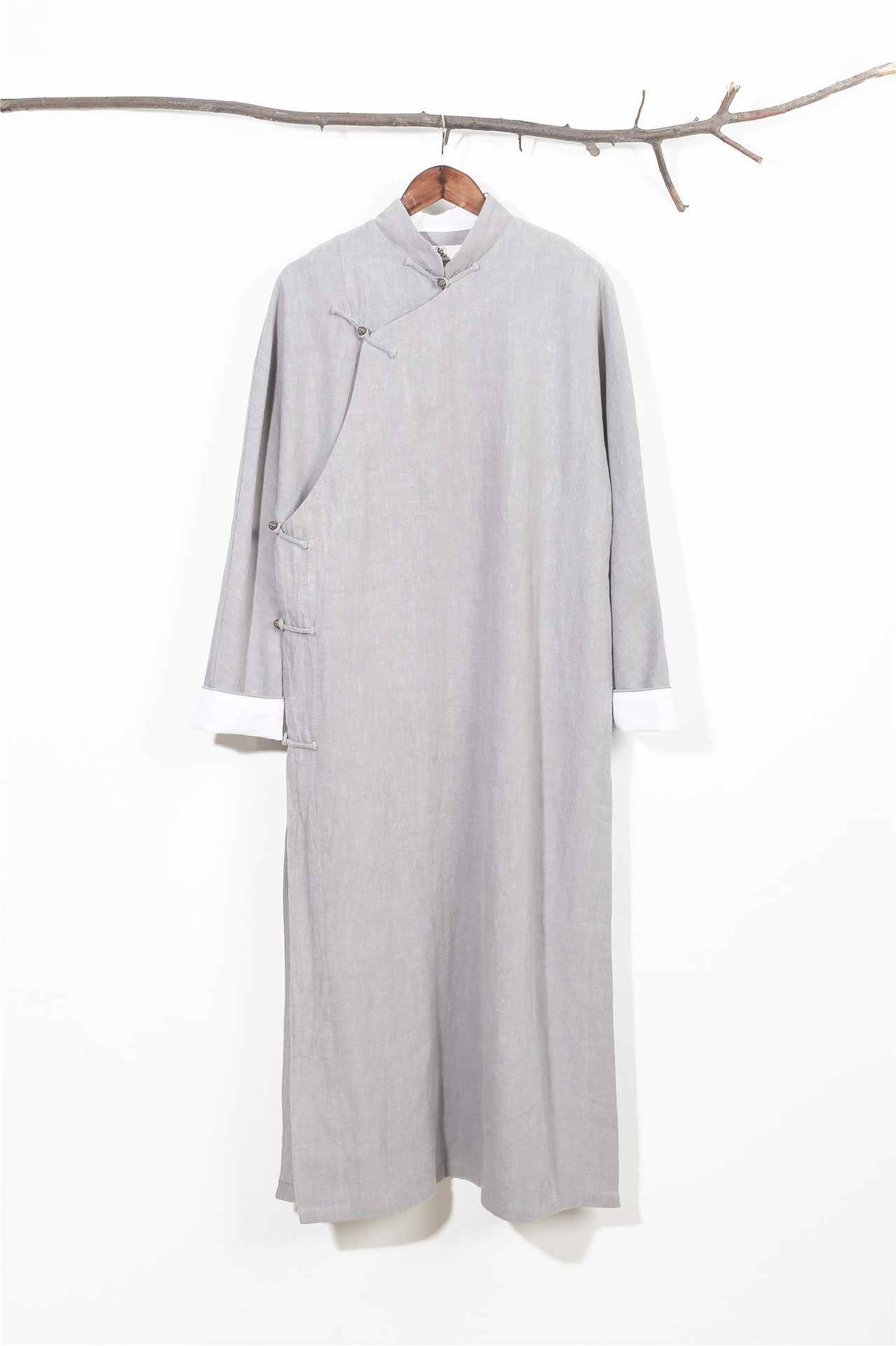 中国风唐装民国风亚麻男长袍宽松盘扣长衫相声大褂演出服伴郎服