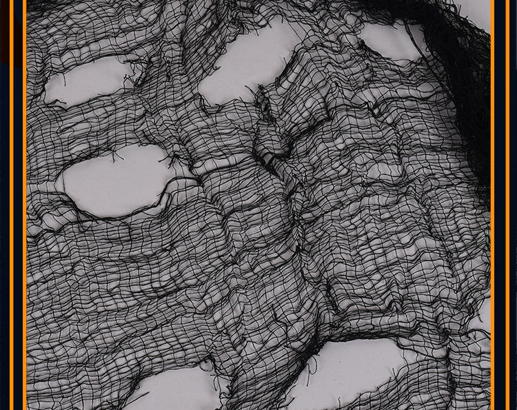 万圣节夜店鬼节装饰纱布 酒吧鬼屋密室恐怖气氛布置破烂布 黑纱布