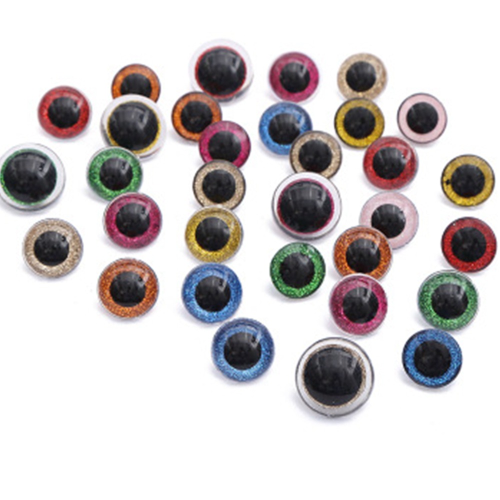 跨境毛绒玩具眼睛 ty塑料闪光眼塑料水晶彩色玩具鲨鱼眼睛配件