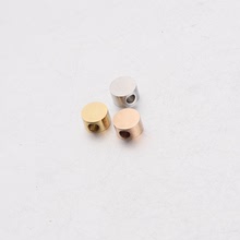 跨境热销5mm圆珠隔珠串珠1.8mm孔不锈钢精抛光饰品配件DIY小孔珠
