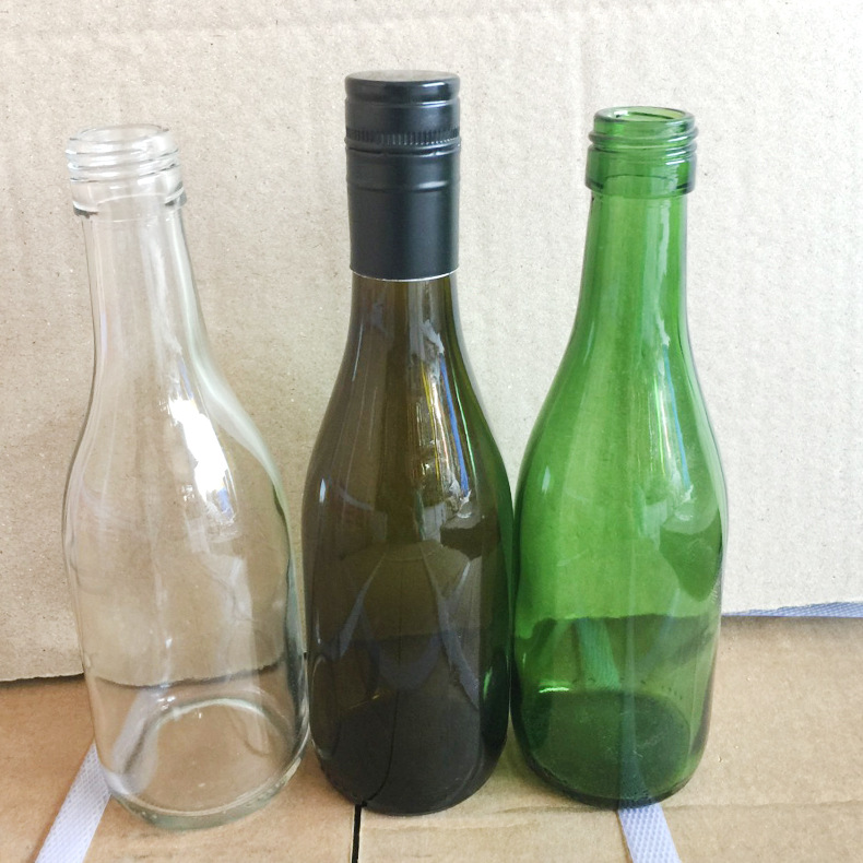 茶色180ml红酒瓶墨绿色无铅玻璃葡萄酒瓶可定制透明玻璃洋酒瓶