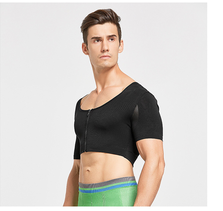 男士塑胸衣束胸塑身背心束身塑型紧身内衣收胸衣拉背提背运动透气